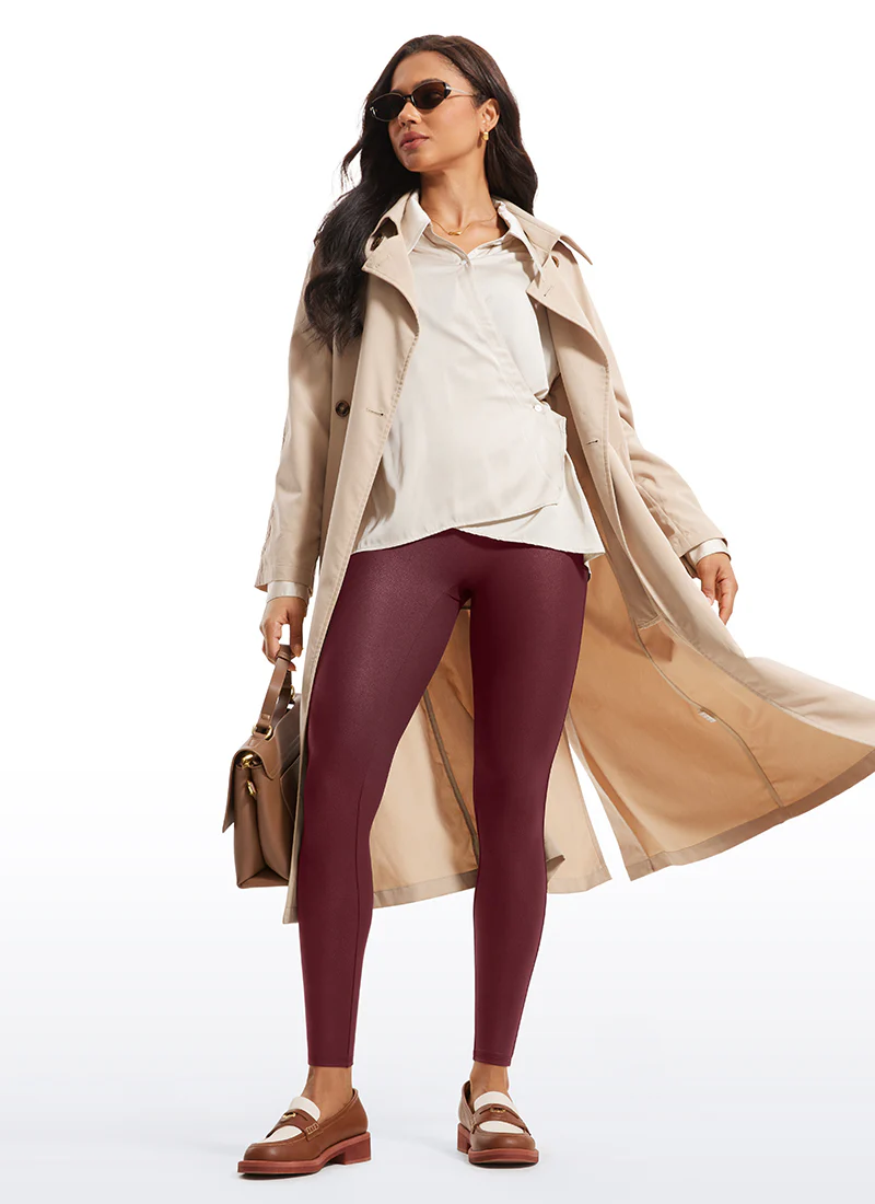 Faux Leather No Front Seam Legging 28'' - Image 20