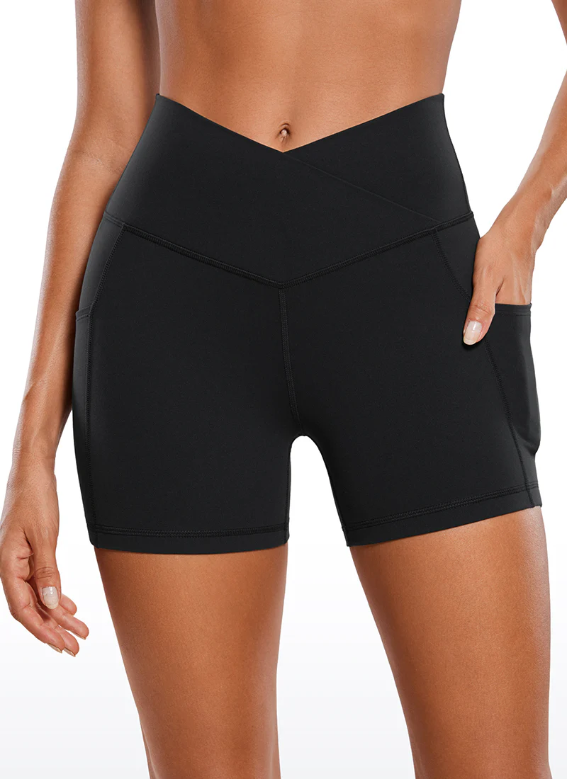 Butterluxe Yoga Pockets Shorts 4''- V Cross Waist - Image 19