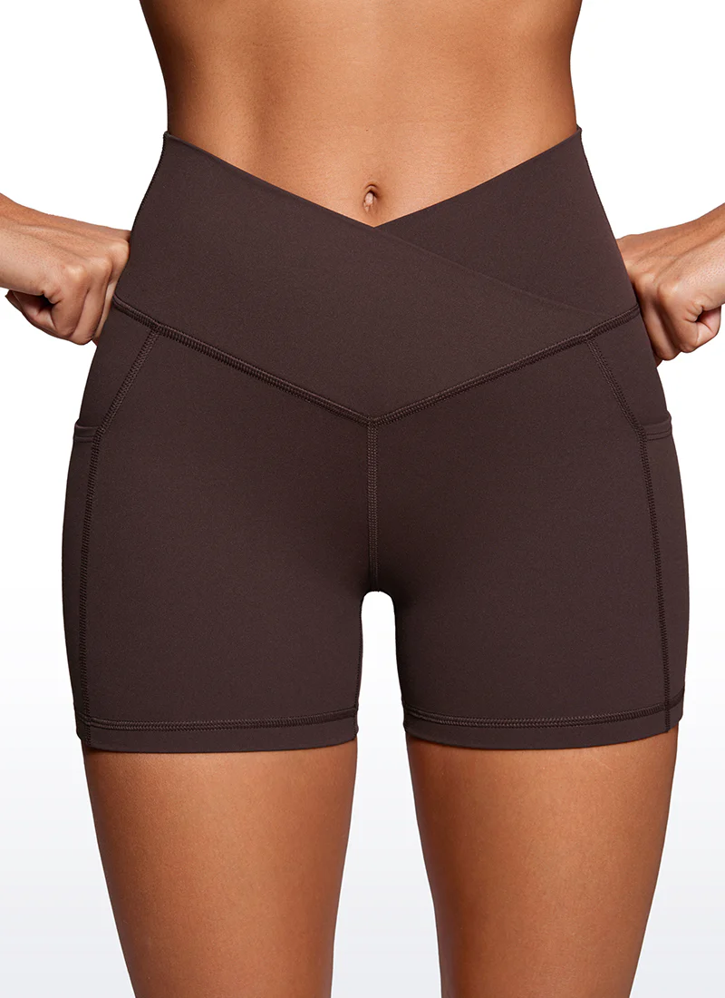 Butterluxe Yoga Pockets Shorts 4''- V Cross Waist - Image 9