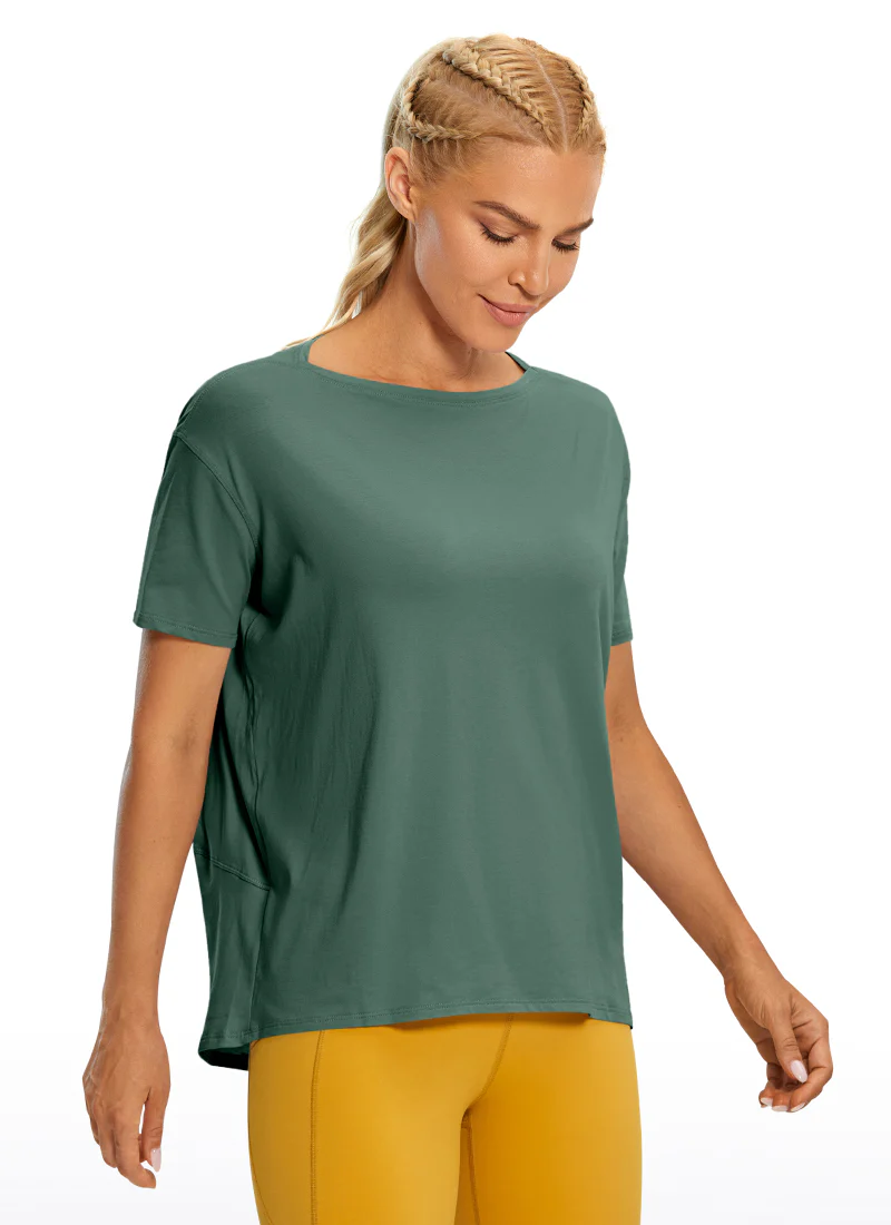 Pima Cotton Boat Neck Short Sleeve - Image 15