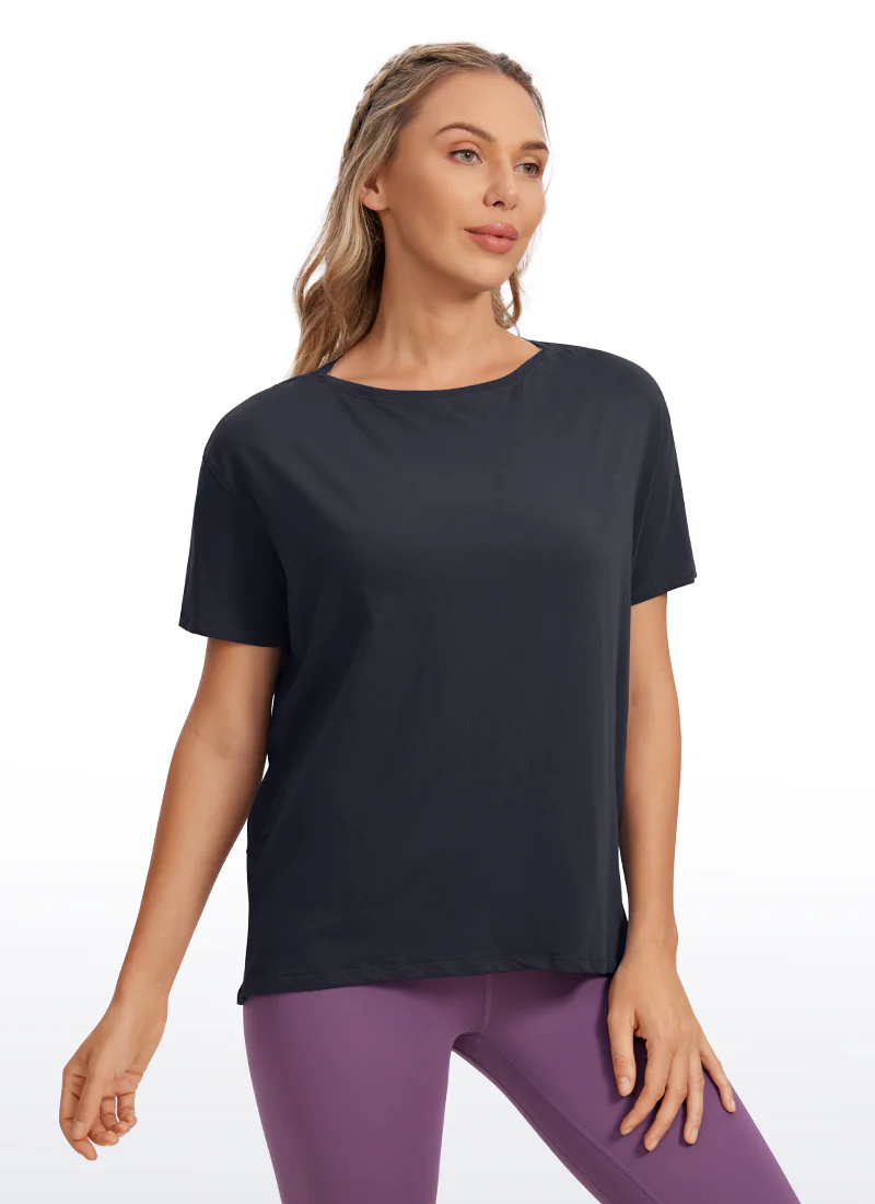 Pima Cotton Boat Neck Short Sleeve - Image 18