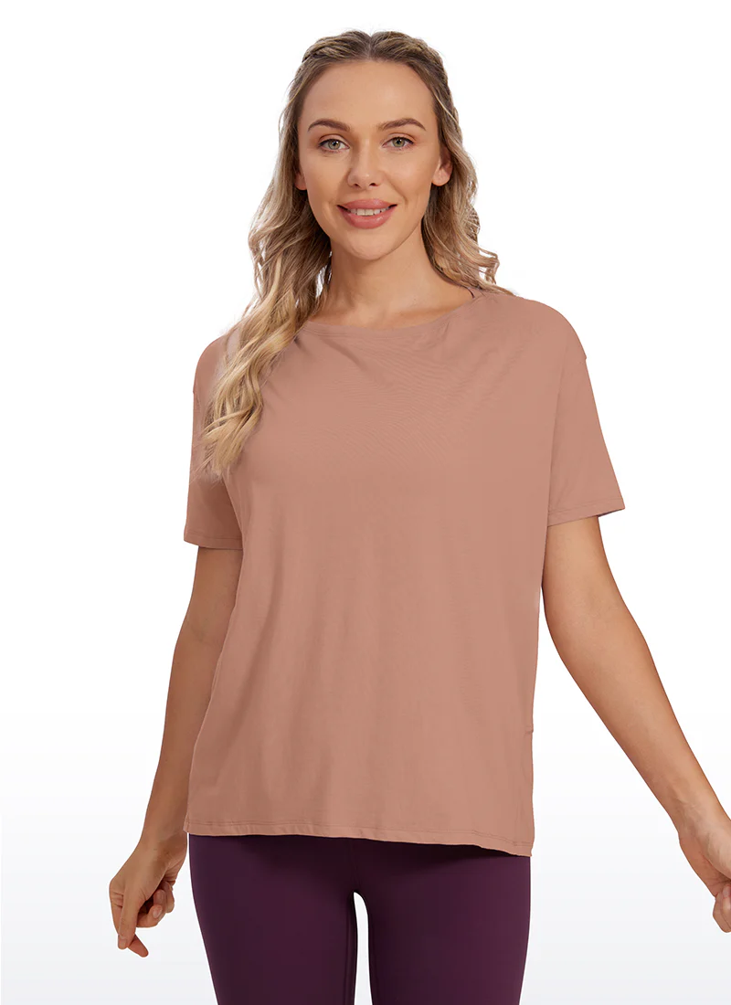 Pima Cotton Boat Neck Short Sleeve - Image 28