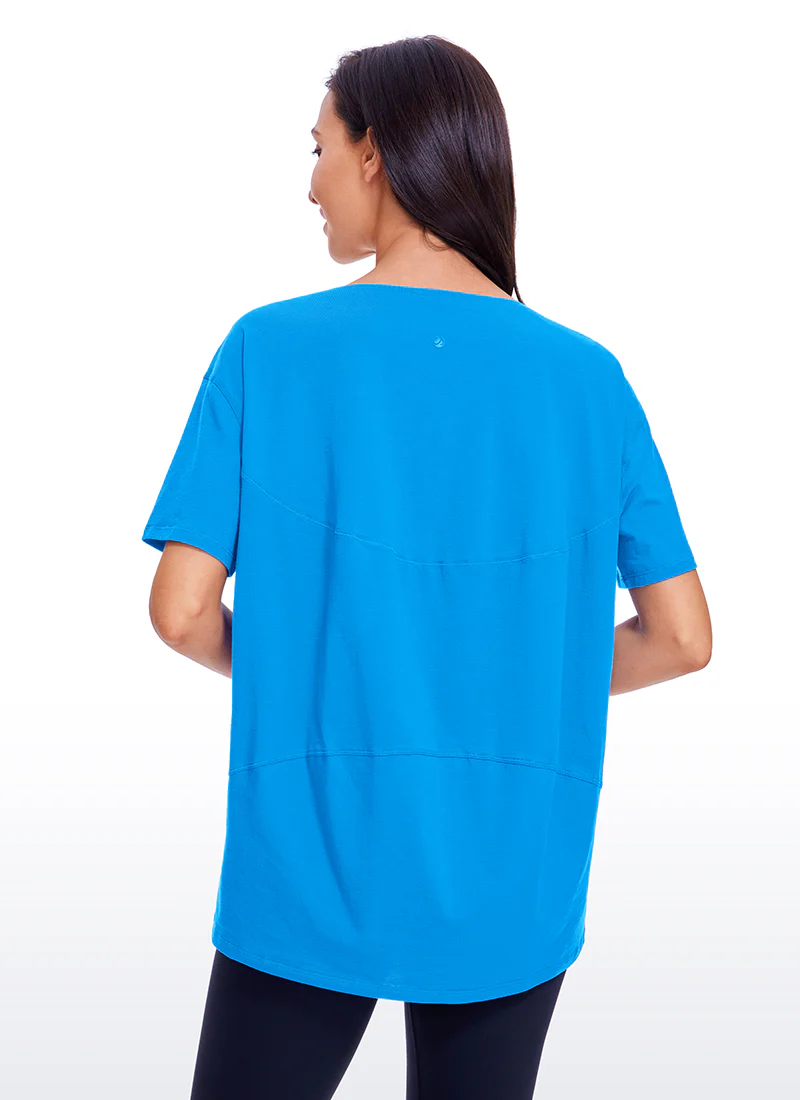 Pima Cotton Boat Neck Short Sleeve - Image 35