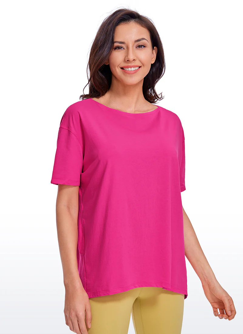 Pima Cotton Boat Neck Short Sleeve - Image 37