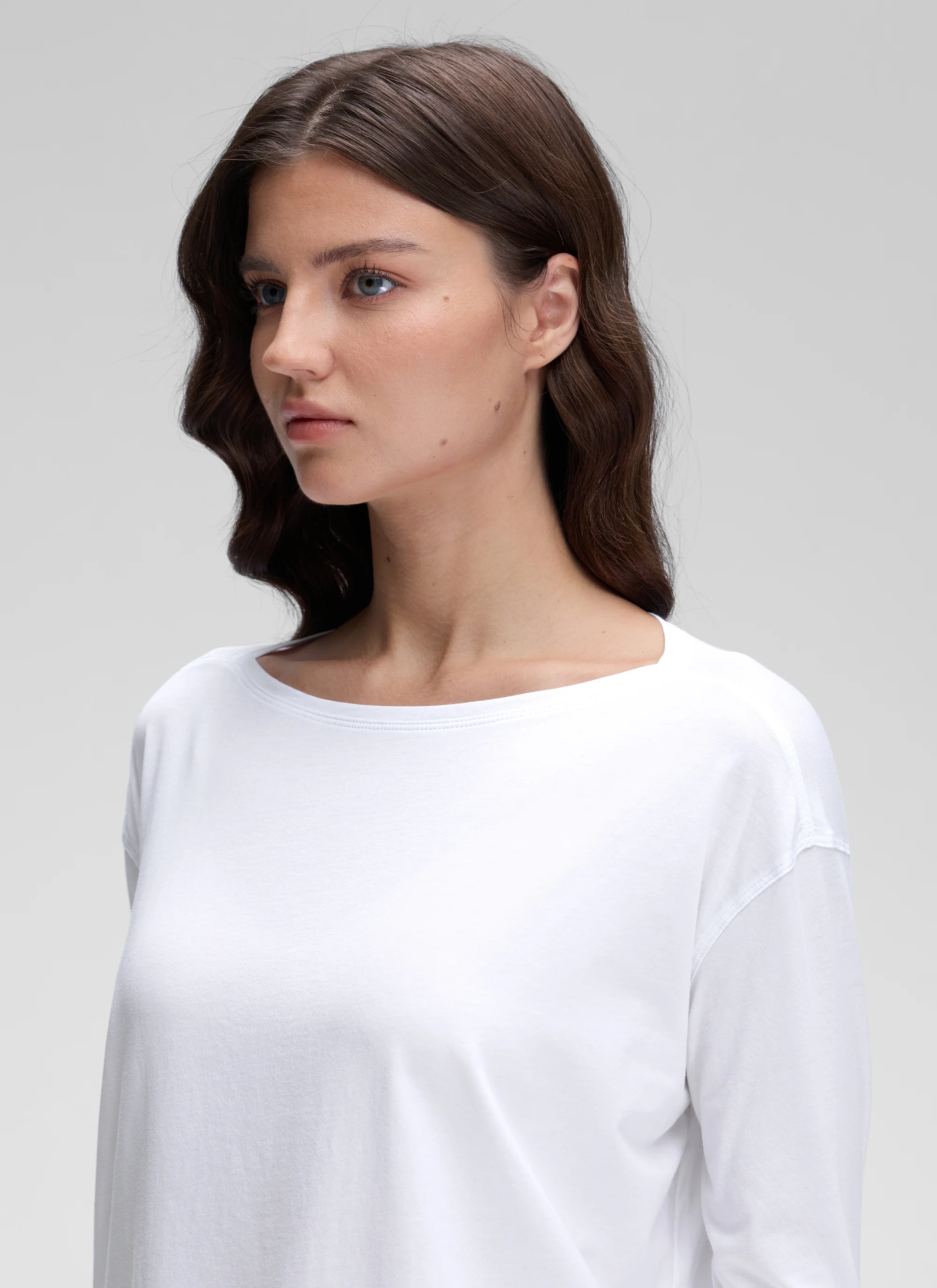 Pima Cotton Boat Neck Long Sleeve - Image 10