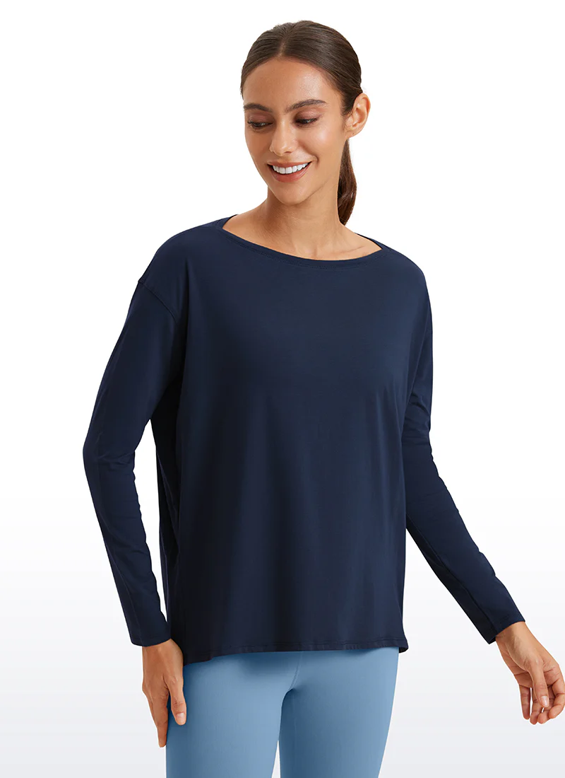 Pima Cotton Boat Neck Long Sleeve - Image 15
