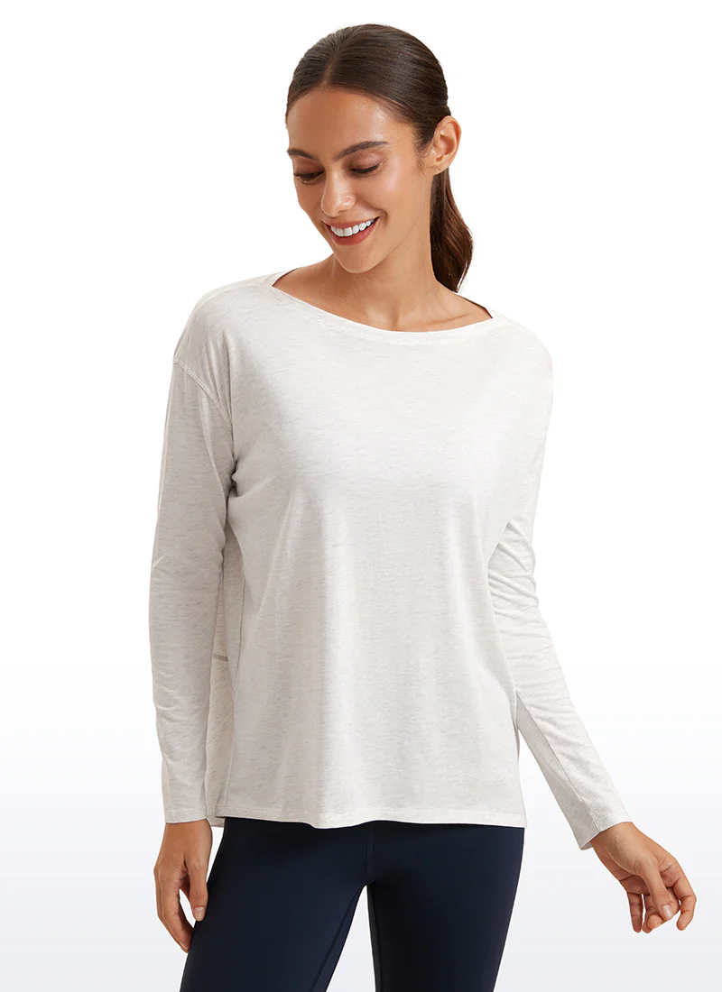 Pima Cotton Boat Neck Long Sleeve - Image 19