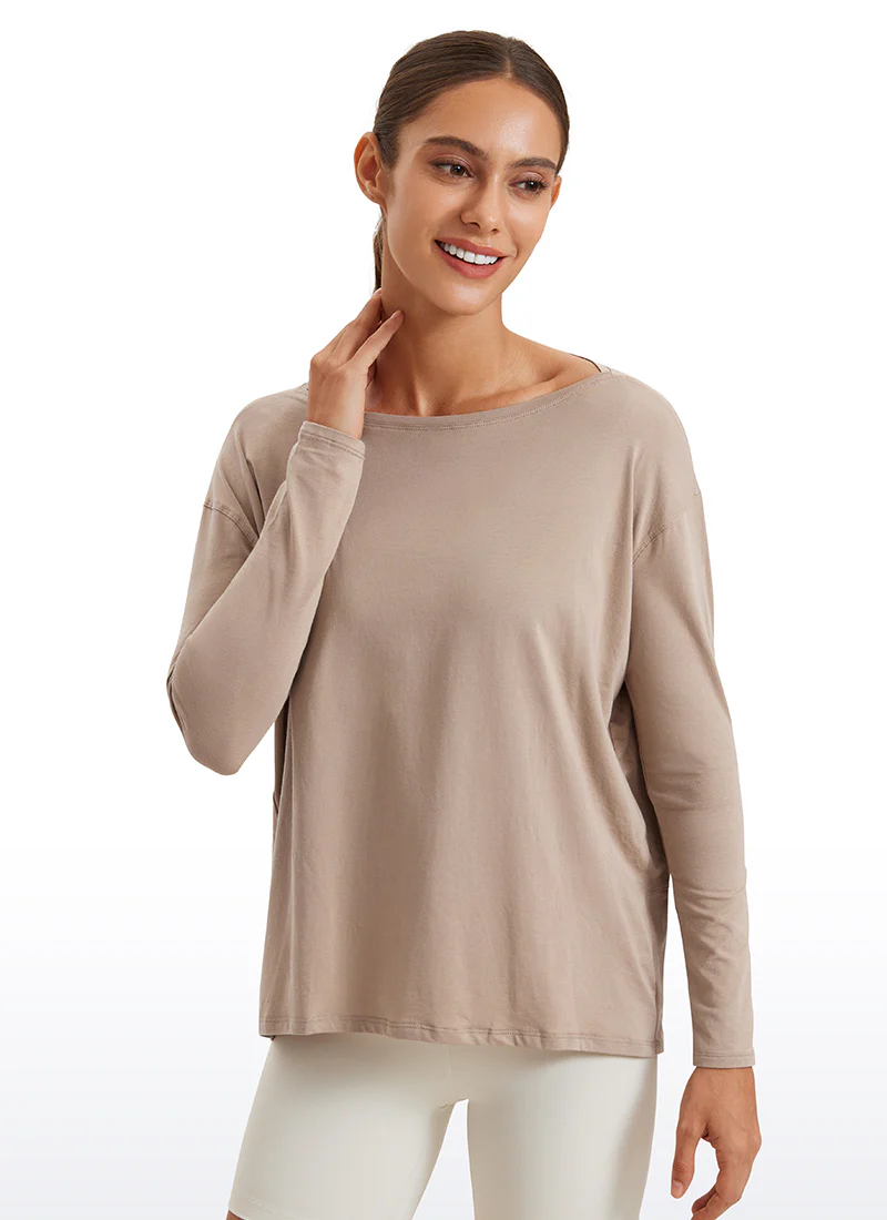 Pima Cotton Boat Neck Long Sleeve - Image 23