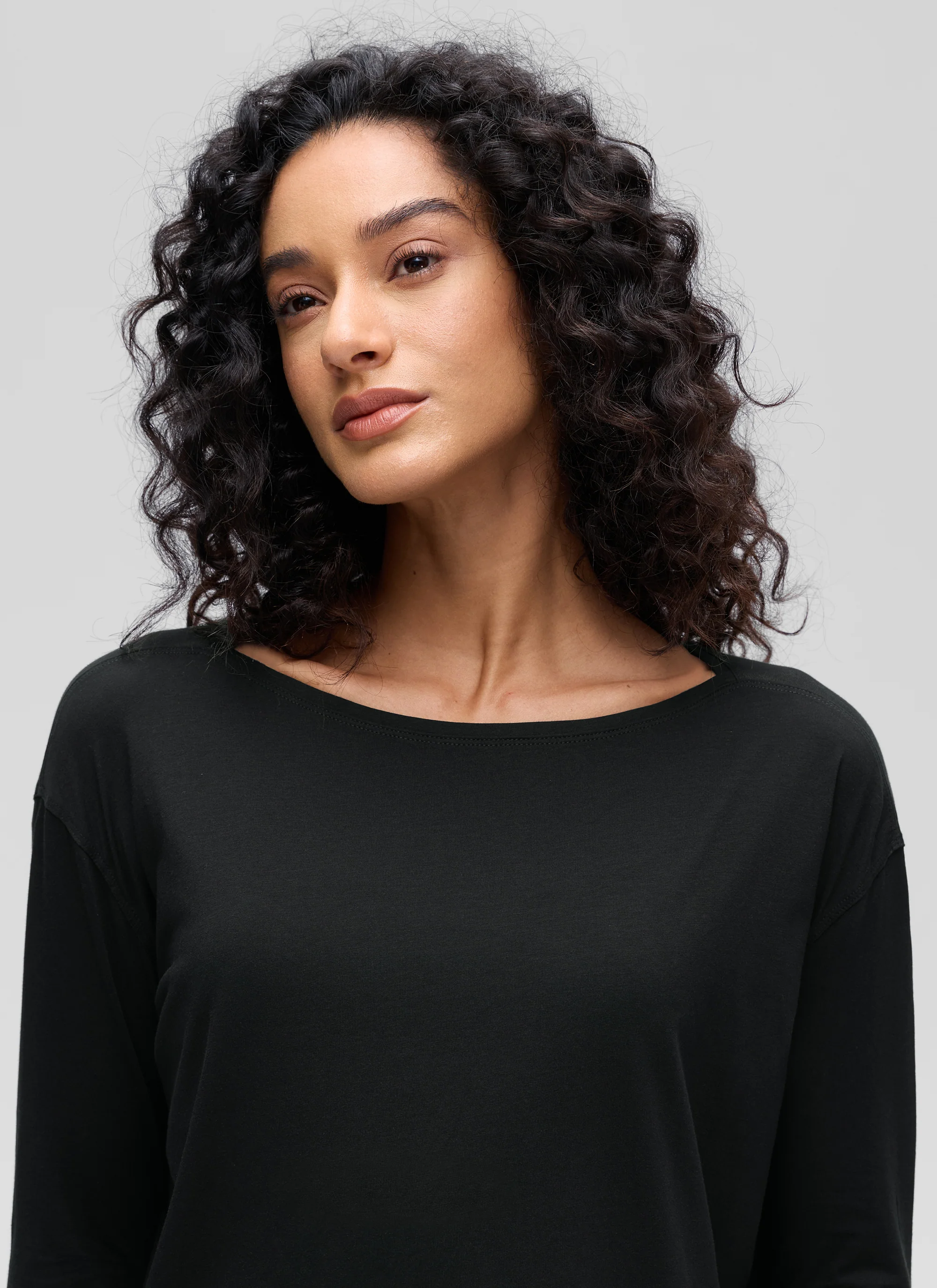 Pima Cotton Boat Neck Long Sleeve - Image 4