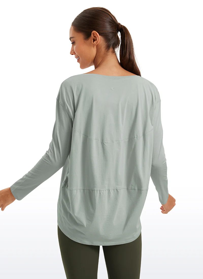 Pima Cotton Boat Neck Long Sleeve - Image 17