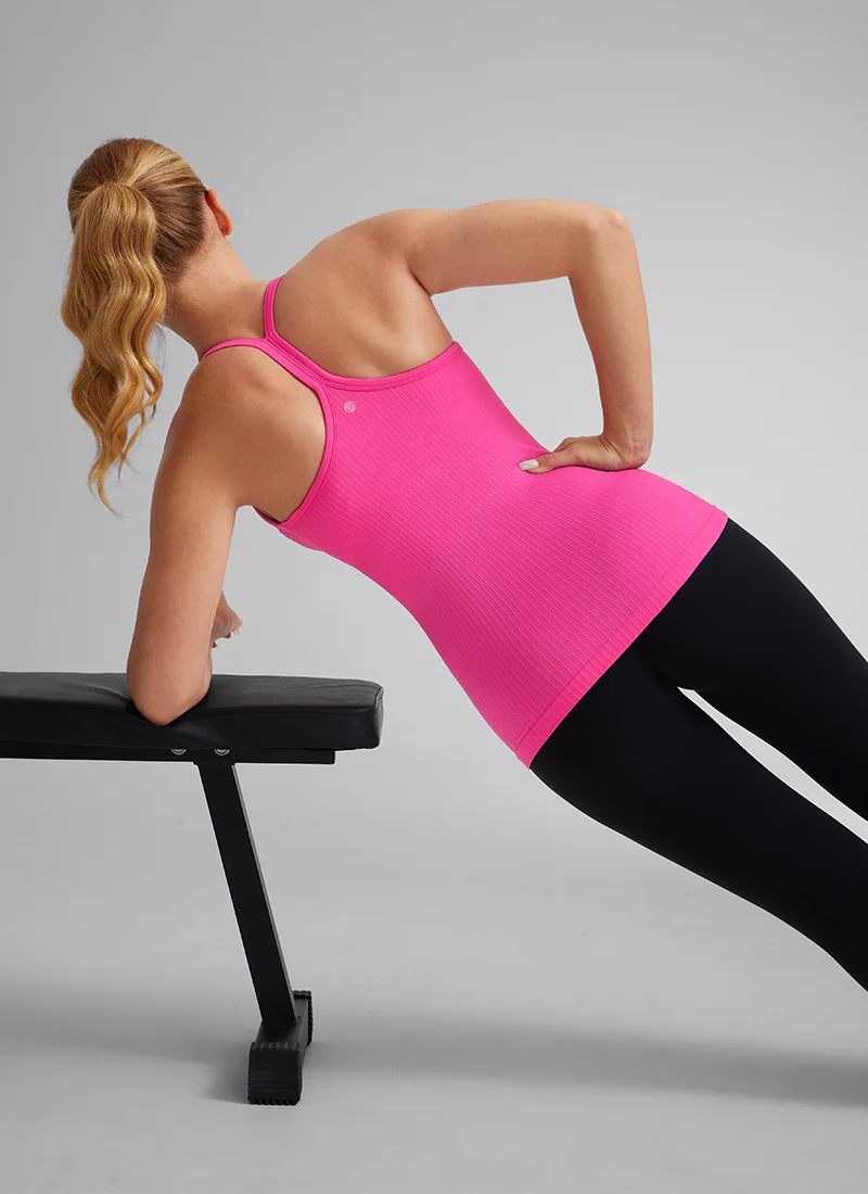 Speedy Seamless Built in Bra Pure color Tank - Image 10