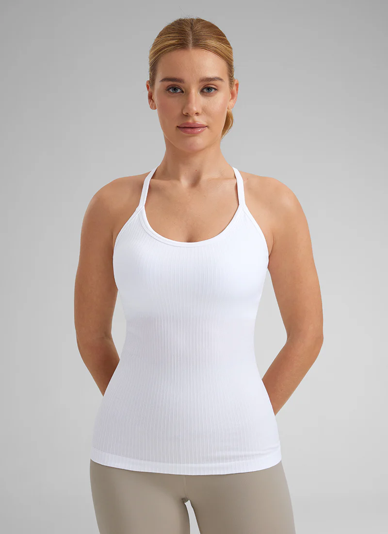 Speedy Seamless Built in Bra Pure color Tank - Image 12