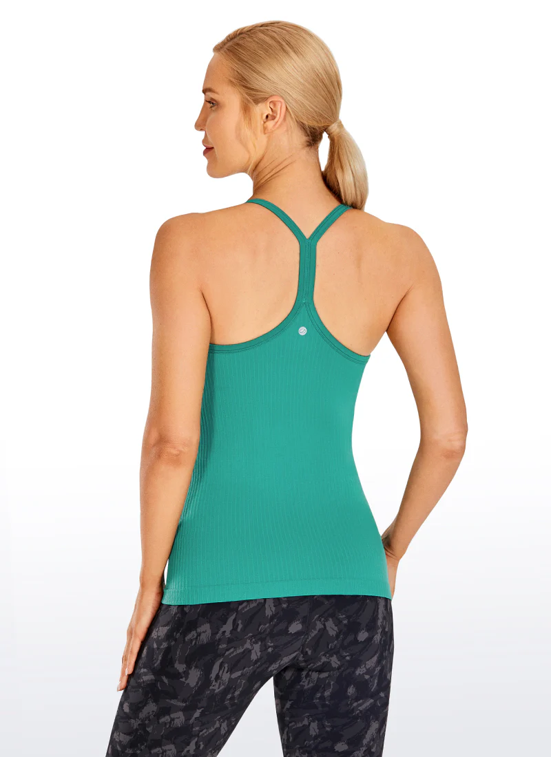 Speedy Seamless Built in Bra Pure color Tank - Image 10