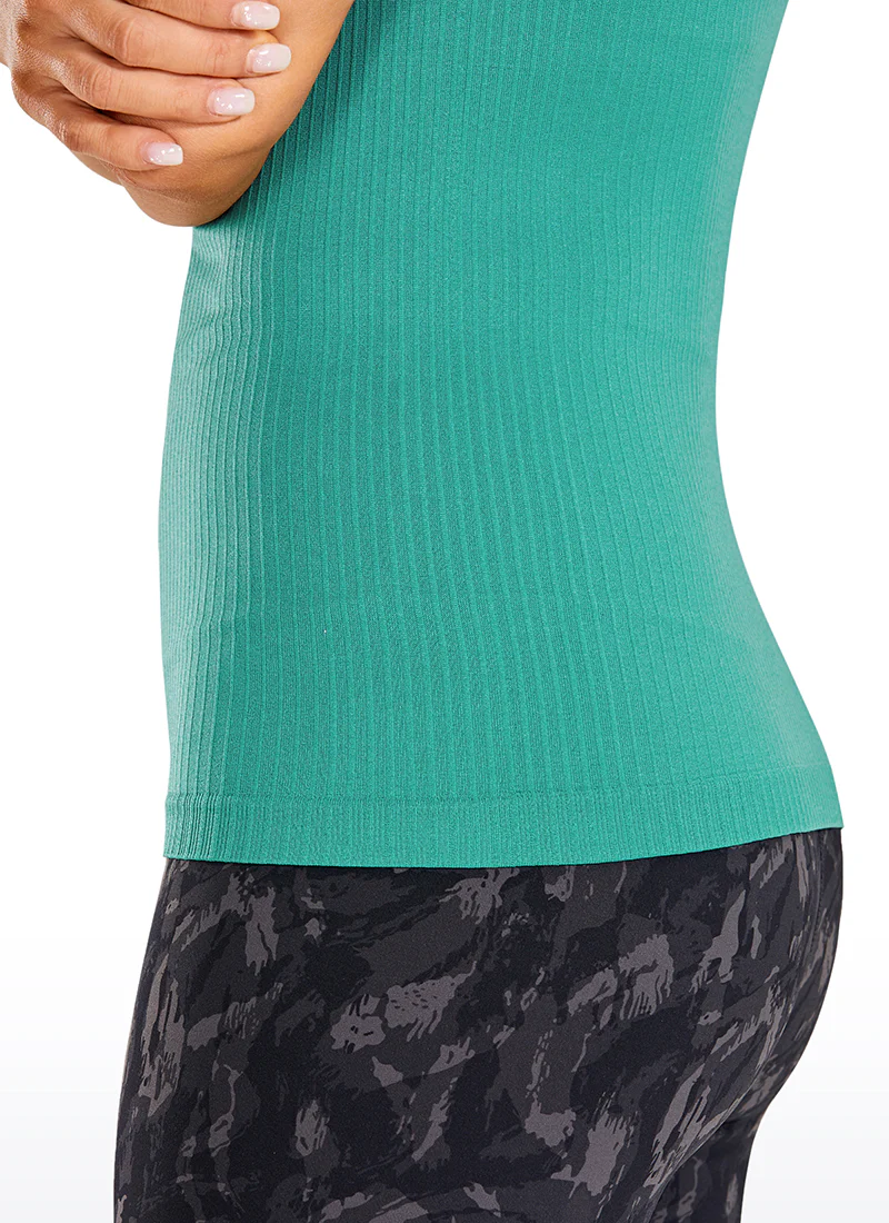 Speedy Seamless Built in Bra Pure color Tank - Image 11