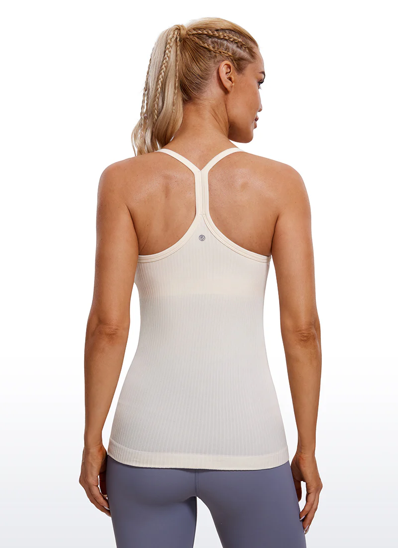 Speedy Seamless Built in Bra Pure color Tank - Image 6
