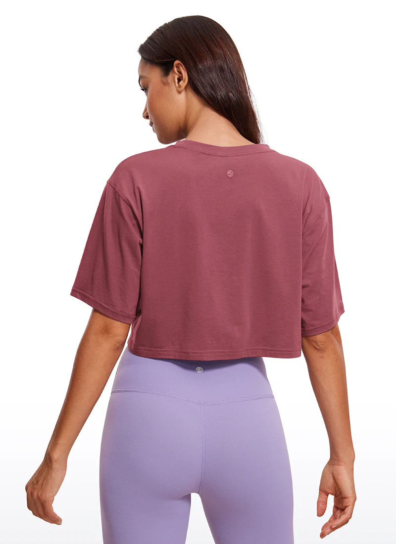 Pima Cotton Cropped Short Sleeve - Image 10