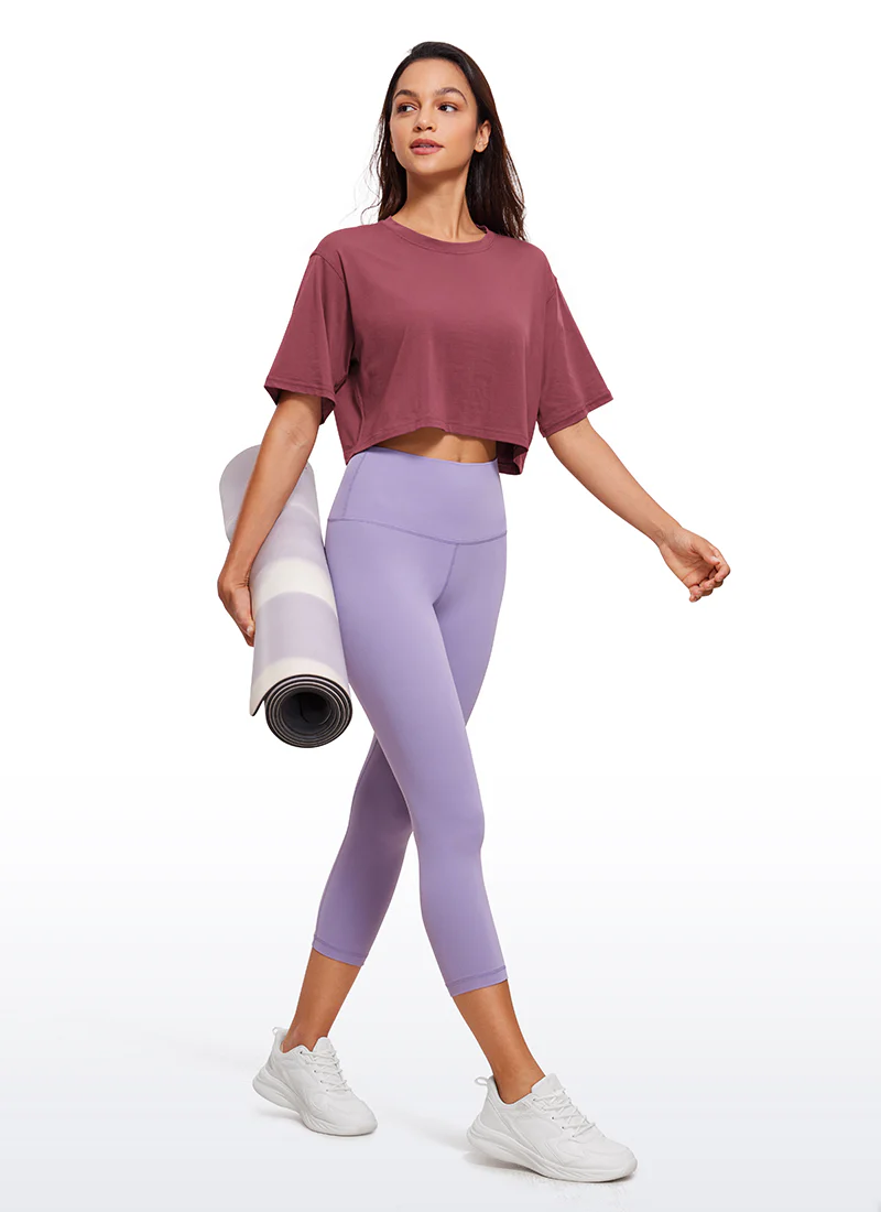 Pima Cotton Cropped Short Sleeve - Image 11