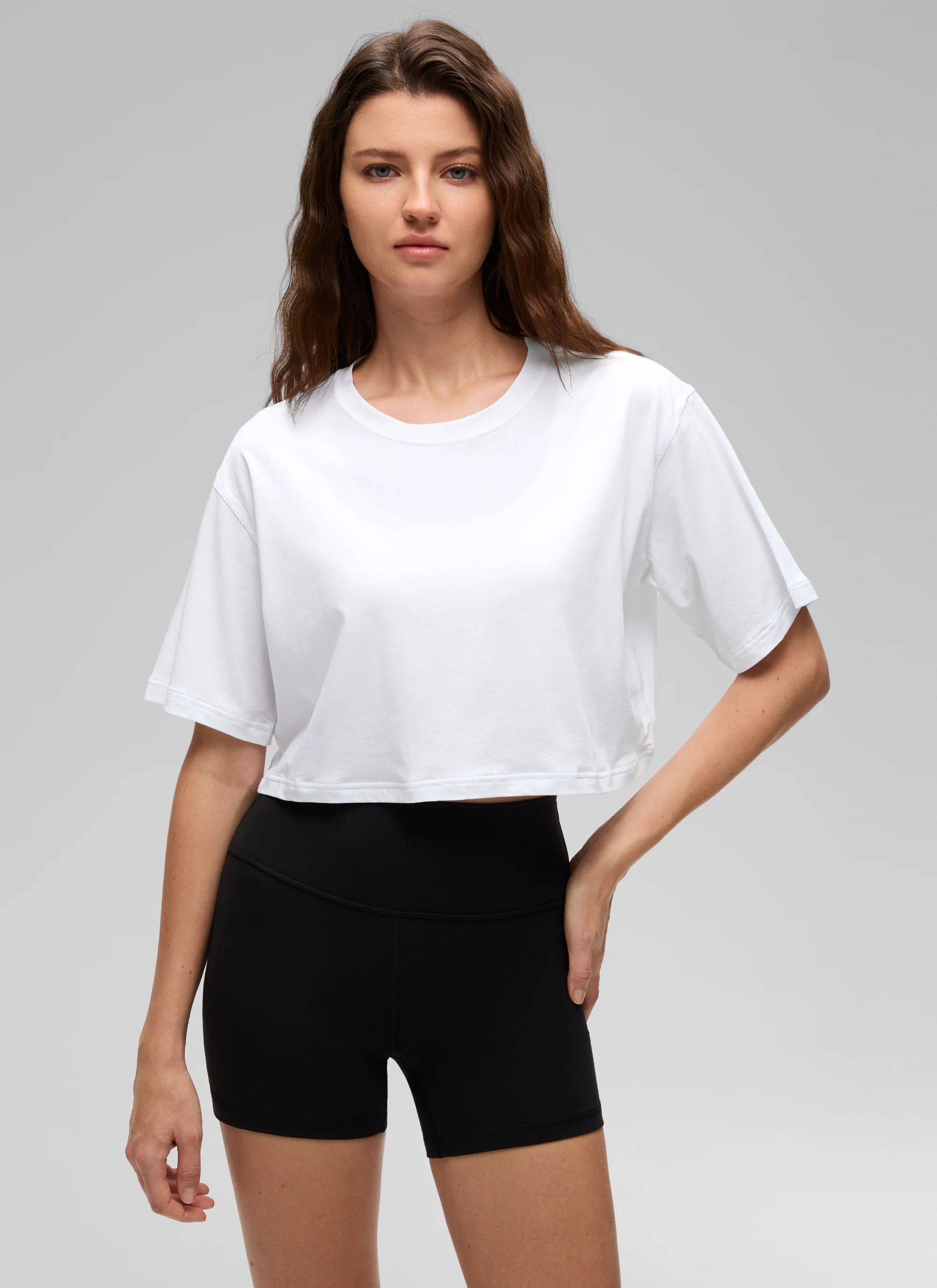 Pima Cotton Cropped Short Sleeve - Image 17