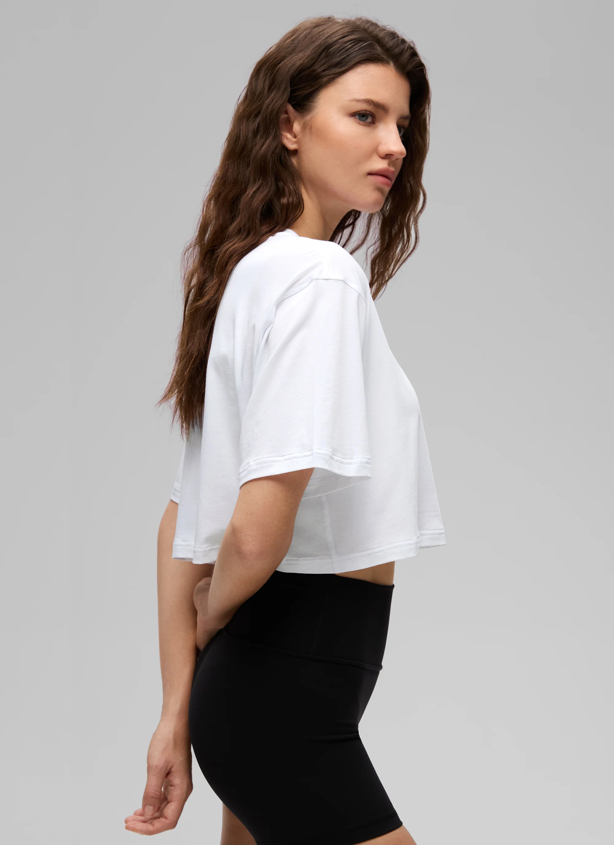 Pima Cotton Cropped Short Sleeve - Image 20