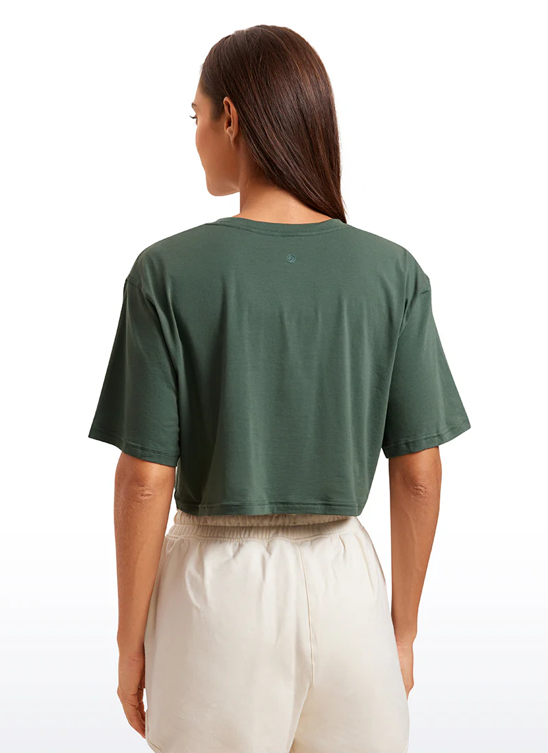 Pima Cotton Cropped Short Sleeve - Image 23