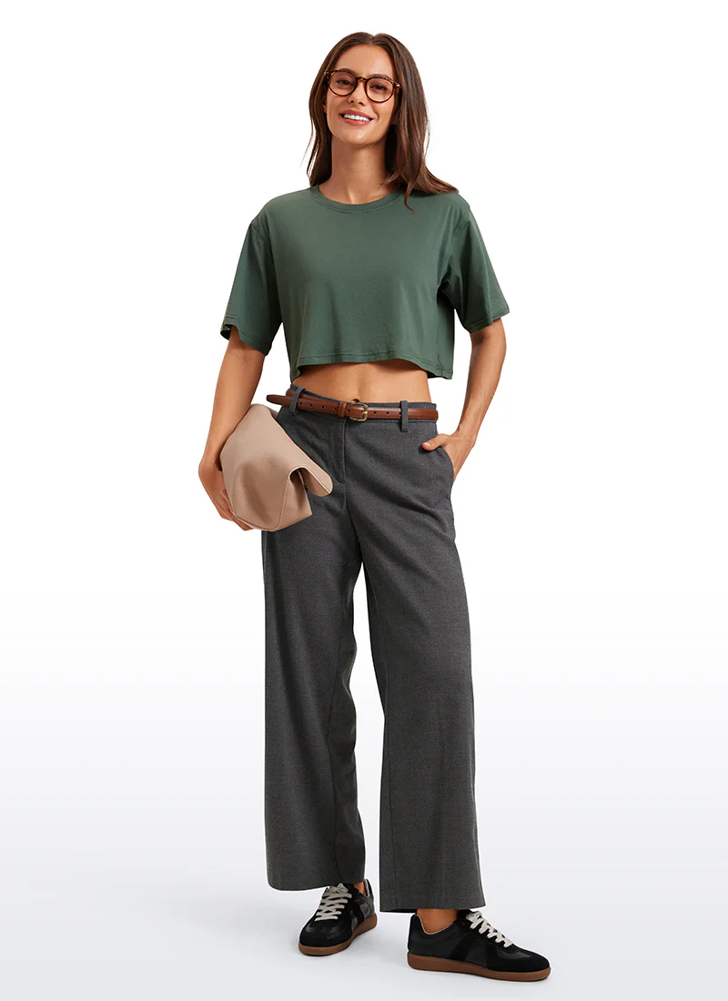 Pima Cotton Cropped Short Sleeve - Image 24