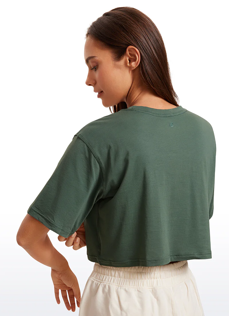 Pima Cotton Cropped Short Sleeve - Image 26