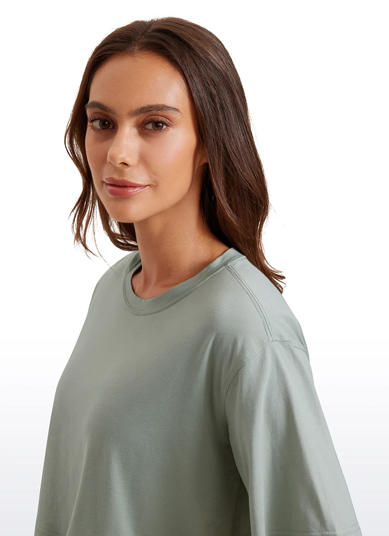 Pima Cotton Cropped Short Sleeve - Image 30