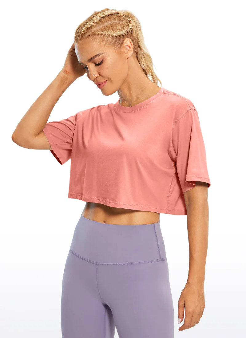 Pima Cotton Cropped Short Sleeve - Image 35