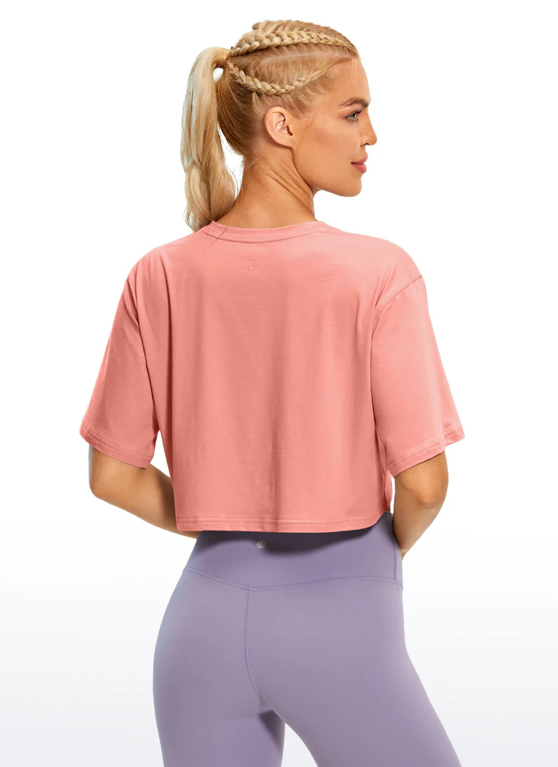 Pima Cotton Cropped Short Sleeve - Image 36