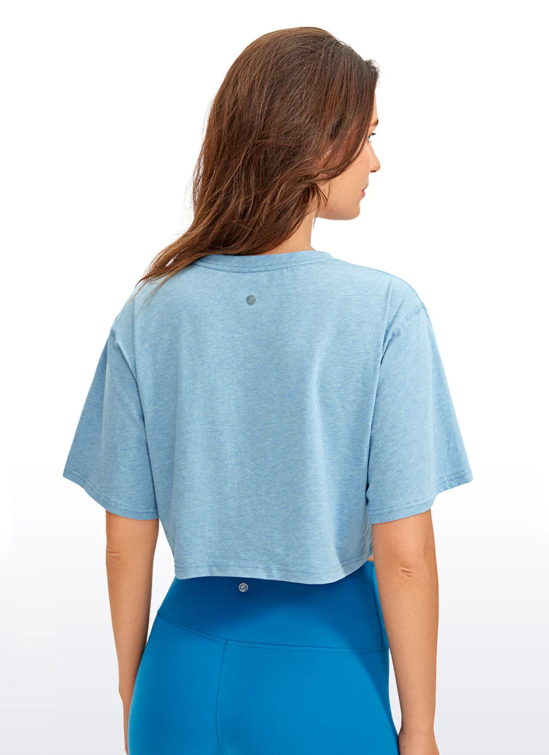 Pima Cotton Cropped Short Sleeve - Image 43