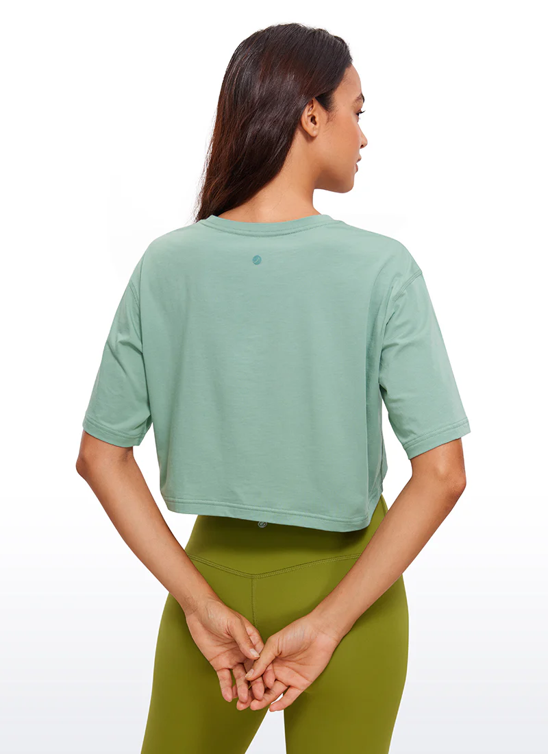 Pima Cotton Cropped Short Sleeve - Image 51