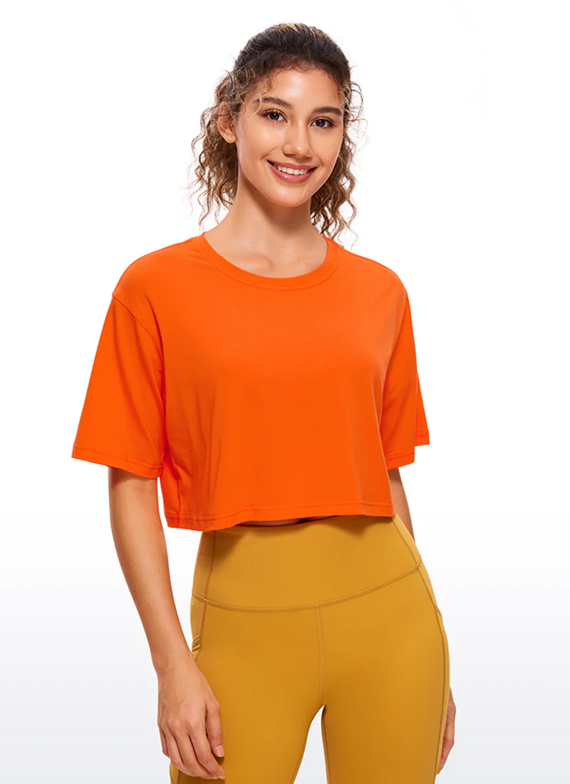 Pima Cotton Cropped Short Sleeve - Image 53
