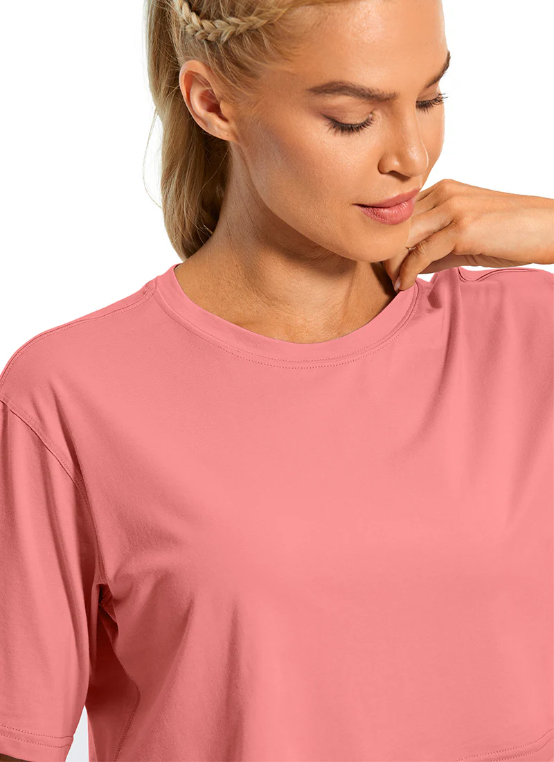 Pima Cotton Cropped Short Sleeve - Image 58