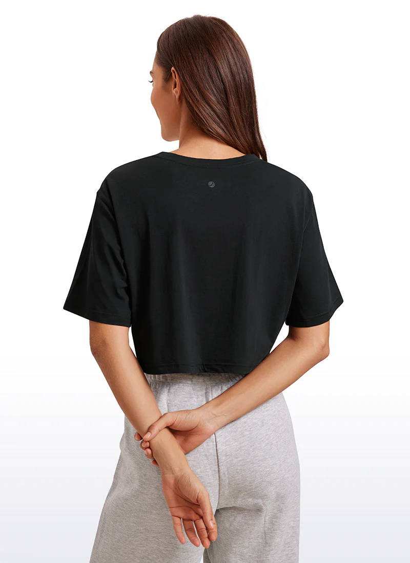 Pima Cotton Cropped Short Sleeve - Image 6
