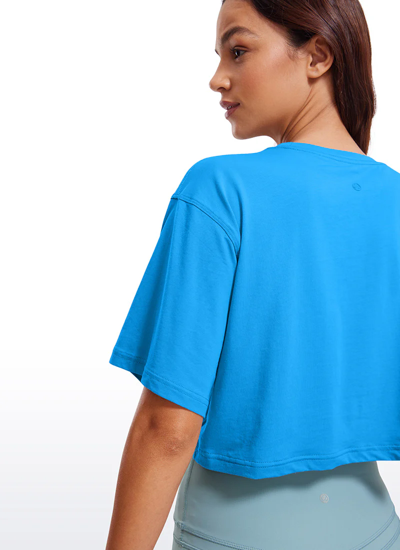 Pima Cotton Cropped Short Sleeve - Image 61