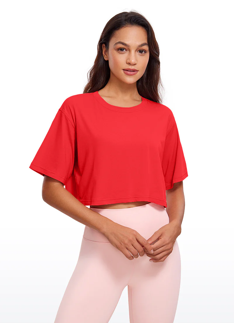 Pima Cotton Cropped Short Sleeve - Image 62