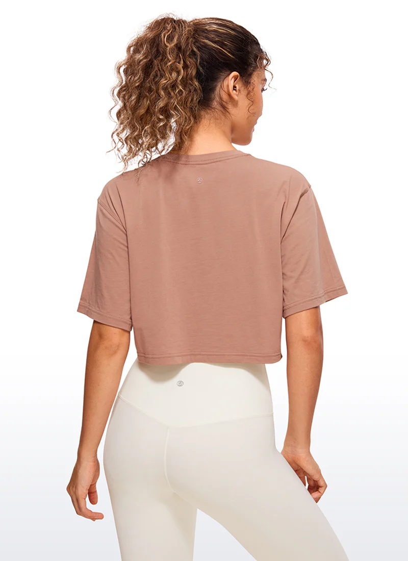 Pima Cotton Cropped Short Sleeve - Image 19