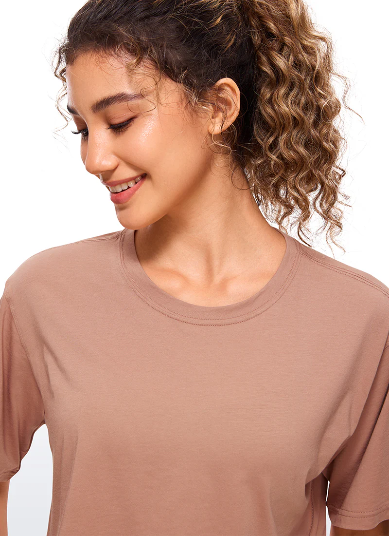 Pima Cotton Cropped Short Sleeve - Image 21