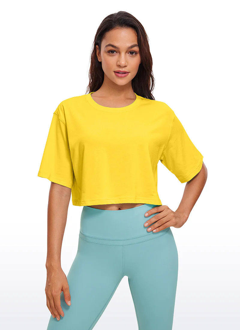 Pima Cotton Cropped Short Sleeve - Image 22
