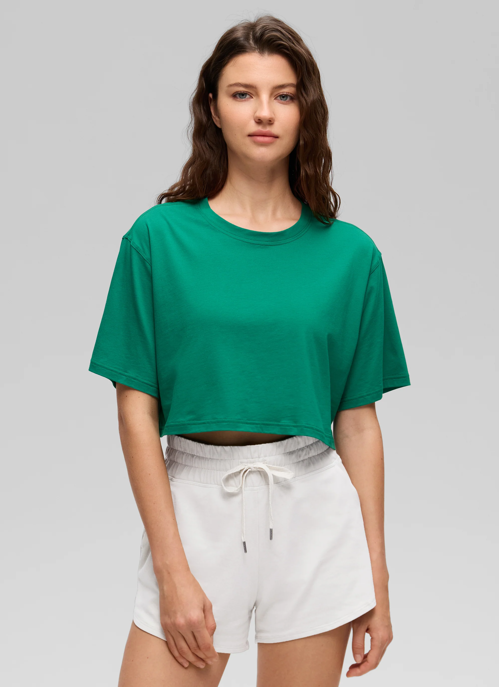 Pima Cotton Cropped Short Sleeve - Image 25
