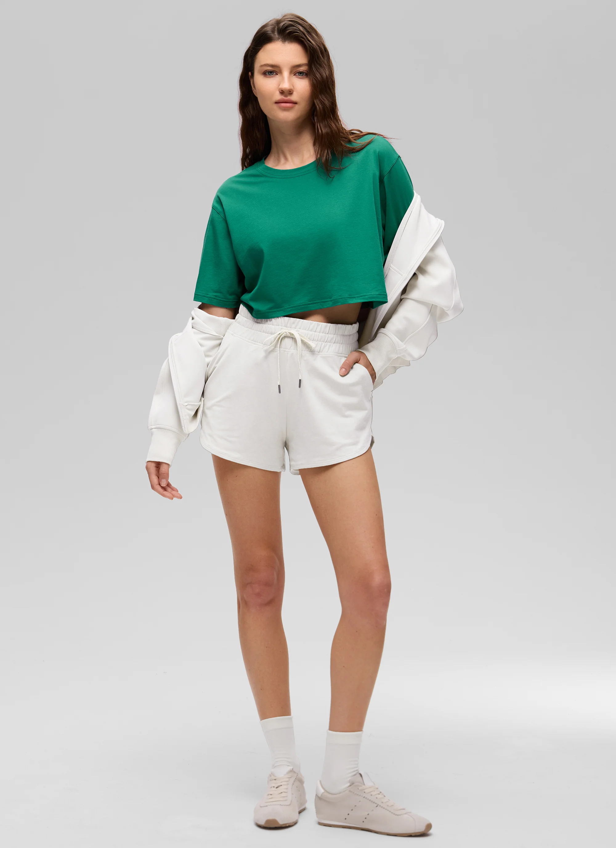 Pima Cotton Cropped Short Sleeve - Image 27