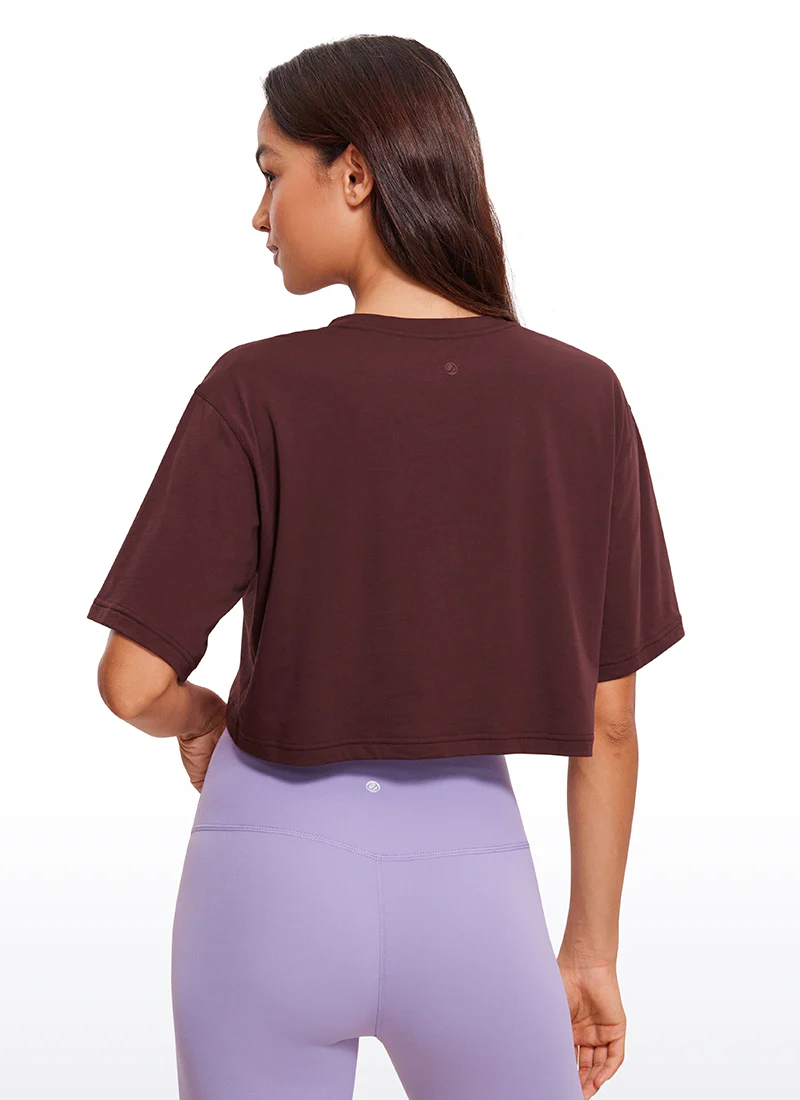 Pima Cotton Cropped Short Sleeve - Image 5