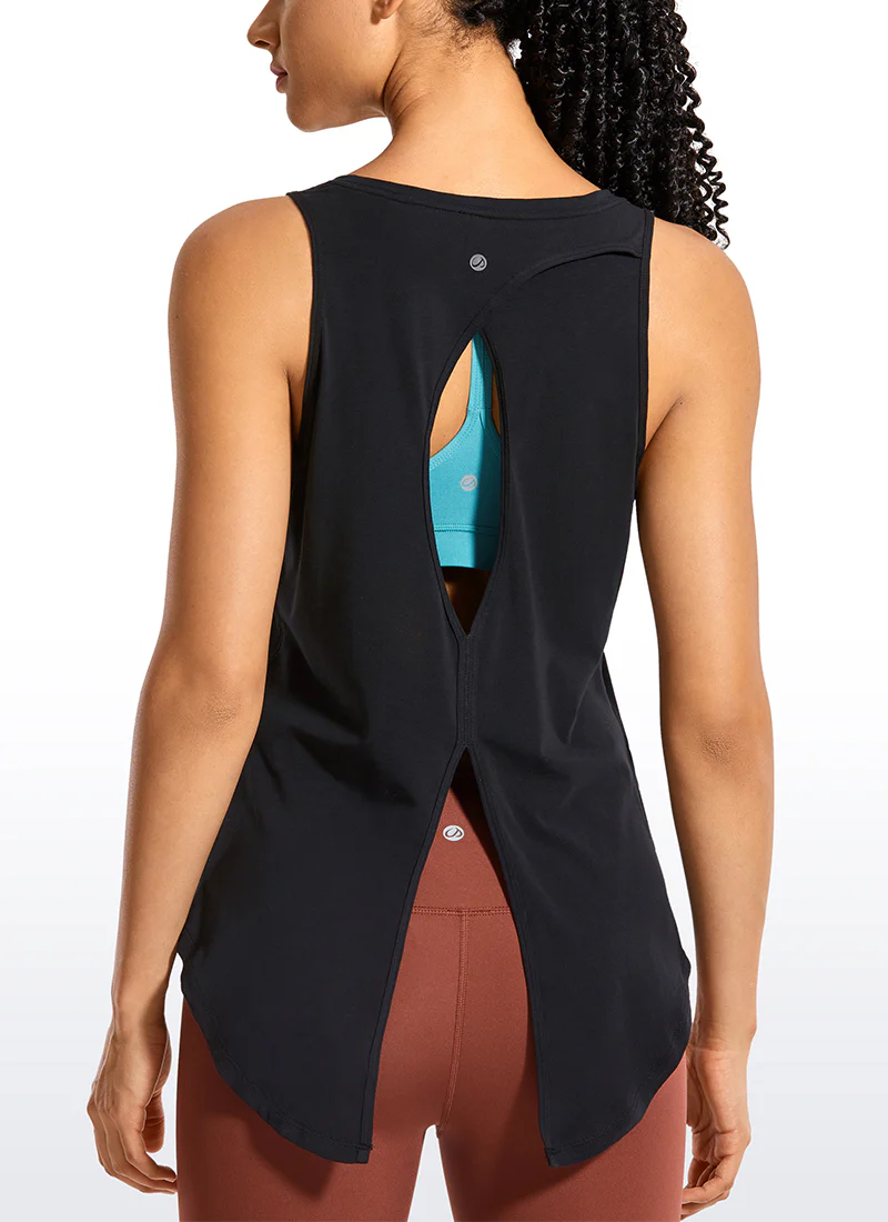 Pima Cotton Split Open Back Tank - Image 7