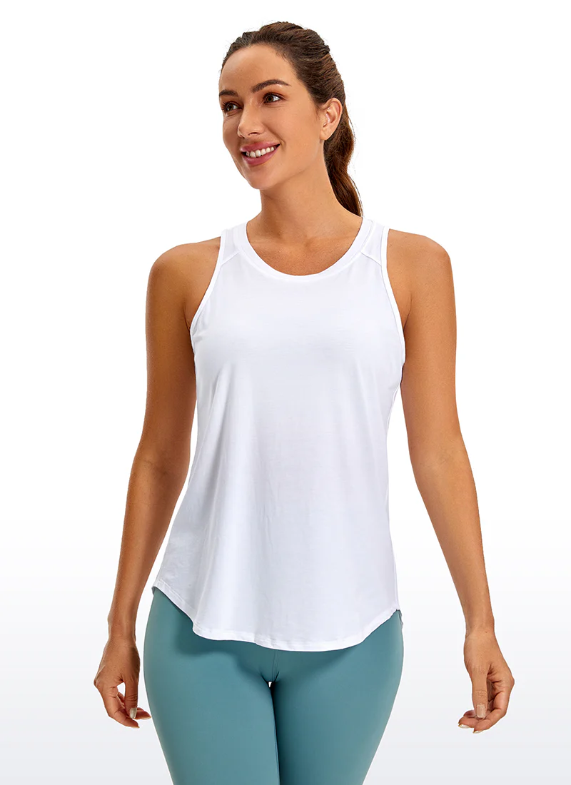 Pima Cotton Split Open Back Tank - Image 9