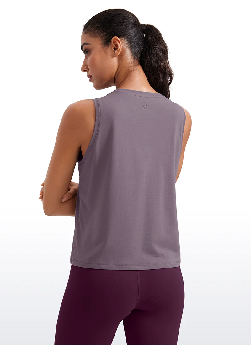 Pima Cotton Crop Round Neck Tank - Image 11