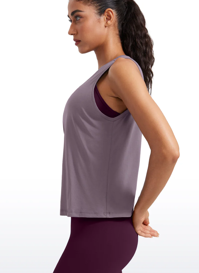 Pima Cotton Crop Round Neck Tank - Image 13