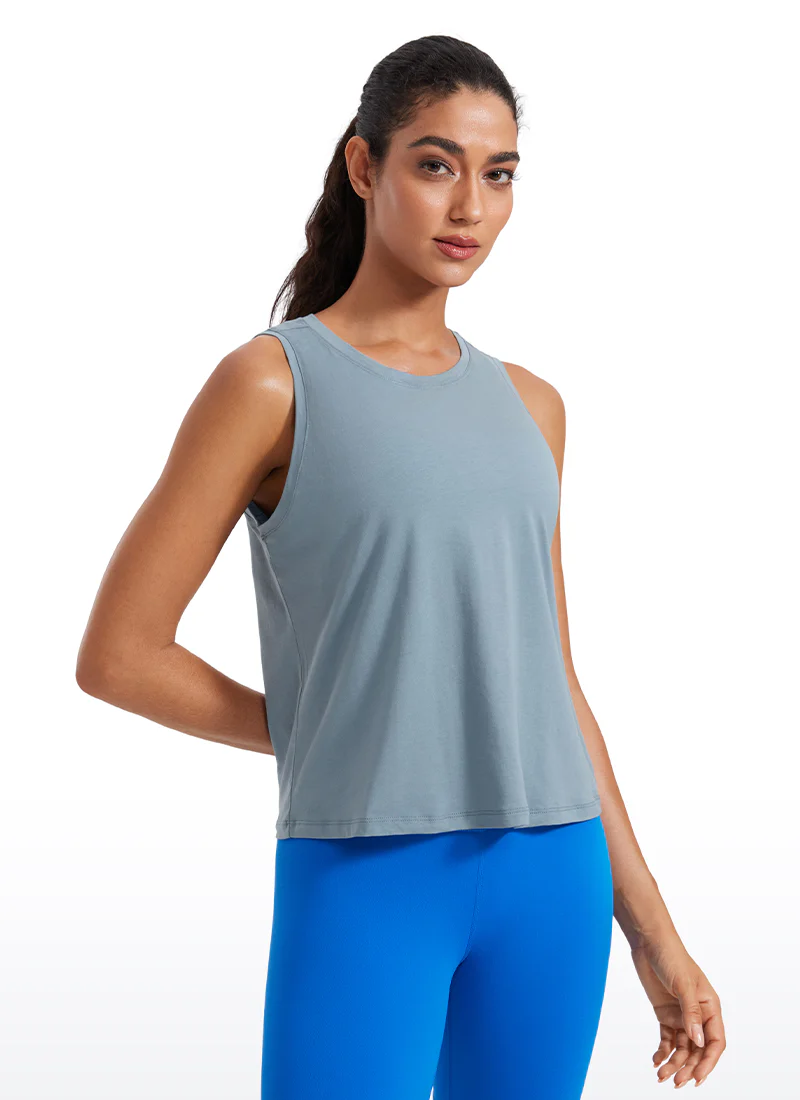 Pima Cotton Crop Round Neck Tank - Image 18
