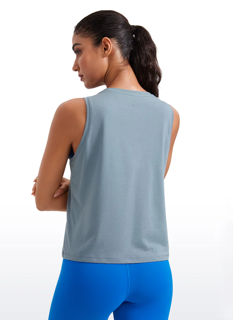 Pima Cotton Crop Round Neck Tank - Image 19