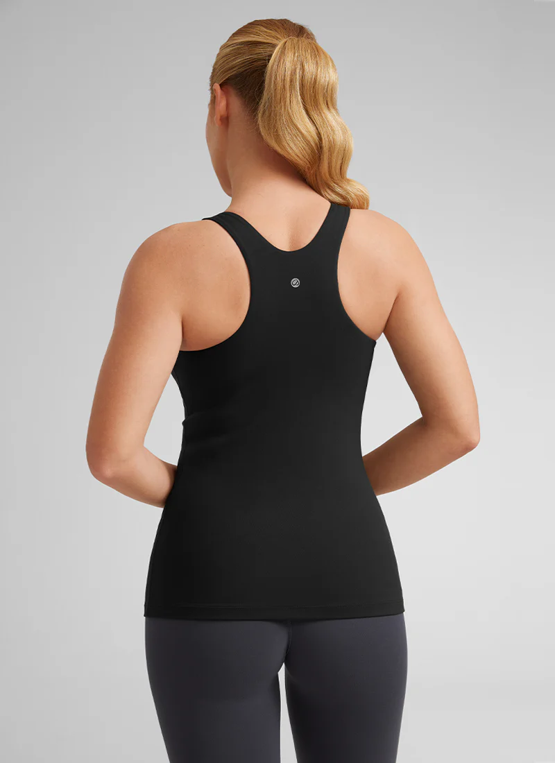 Butterluxe Hip Length Built-in Bra Tanks High Neck - Image 6