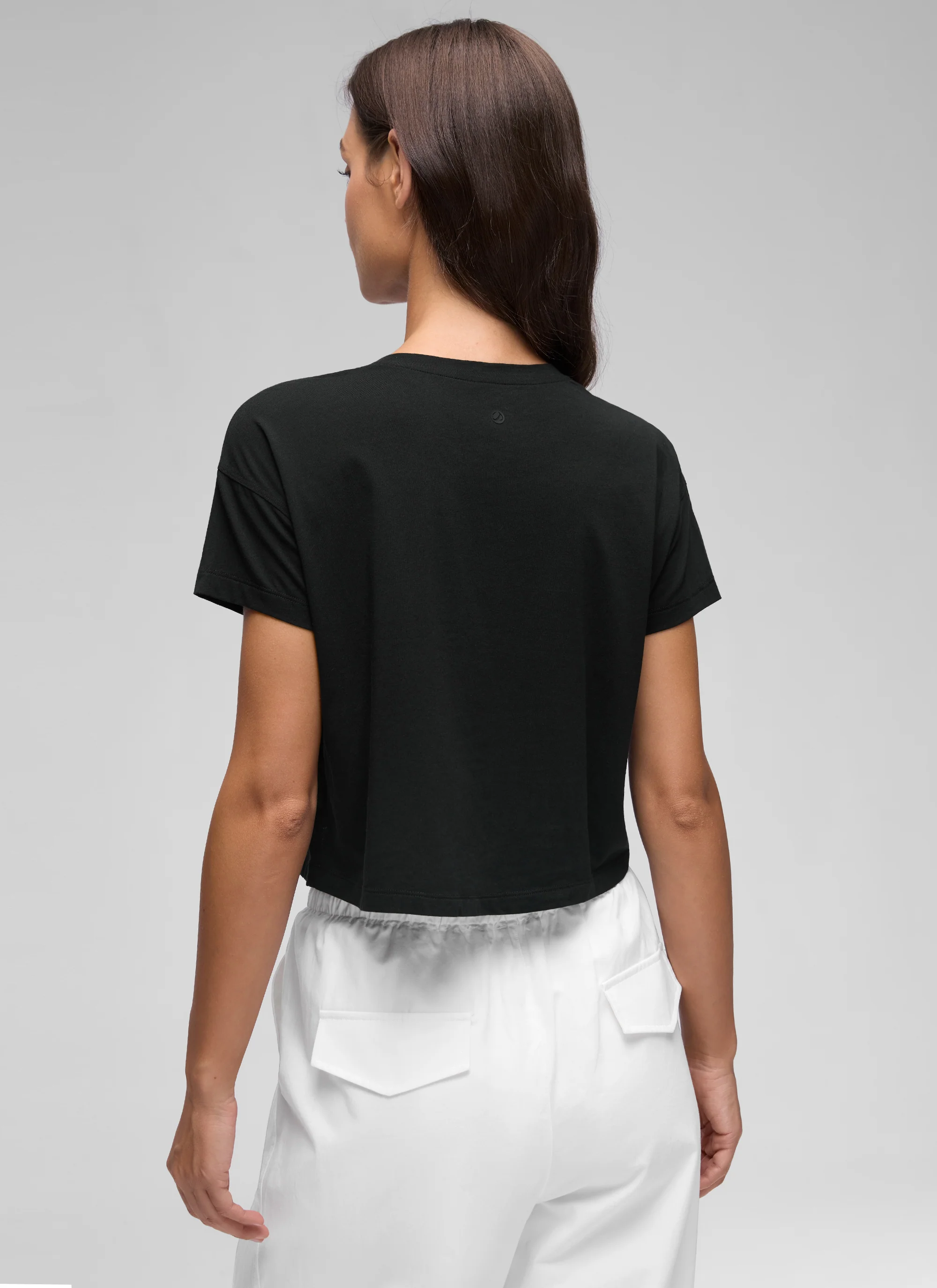Pima Cotton Crew Neck Cropped Short Sleeve - Image 11